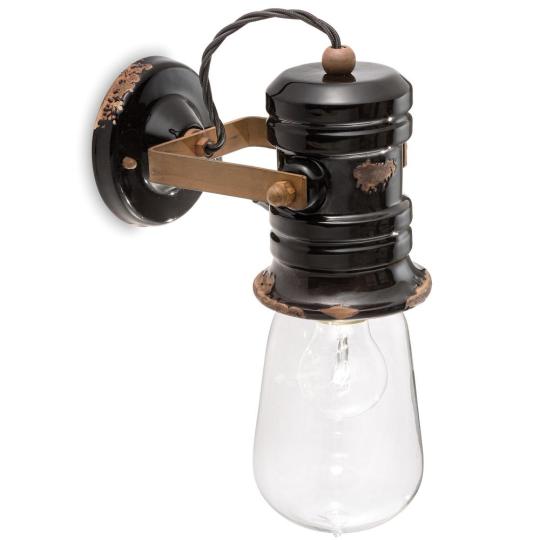 cierna ferroluce design spot lampa lampy vintage hrdzavy mediteransky design keramicka malovana obyvacia izba kuchyna stenna spalna staromodny loft.jpg